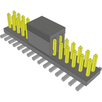 Conn Unshrouded Header HDR 30 POS 1.27mm Solder ST Top Entry SMD Tube