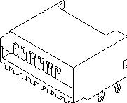 Molex-520442245 Steckverbinder, FFC-FPC Conn FFC/FPC Connector SKT 22 POS 1.25mm Solder RA Thru-Hole Tray