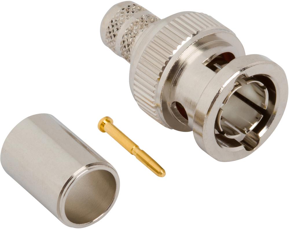 Amphenol RF-112957 射频连接器 Conn BNC 0Hz to 4GHz 75Ohm Crimp ST Cable Mount PL Gold