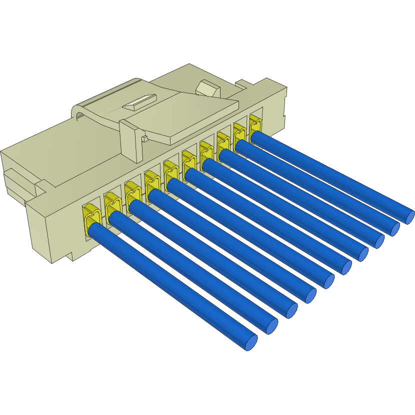 Samtec-S1SST-10-28-GF-08.00-L Assemblaggio cavo Altro Cable Assembly Discrete Wire 0.203m 28AWG Wire to Board 10 POS SKT Crimp Micro Mate™ Bag