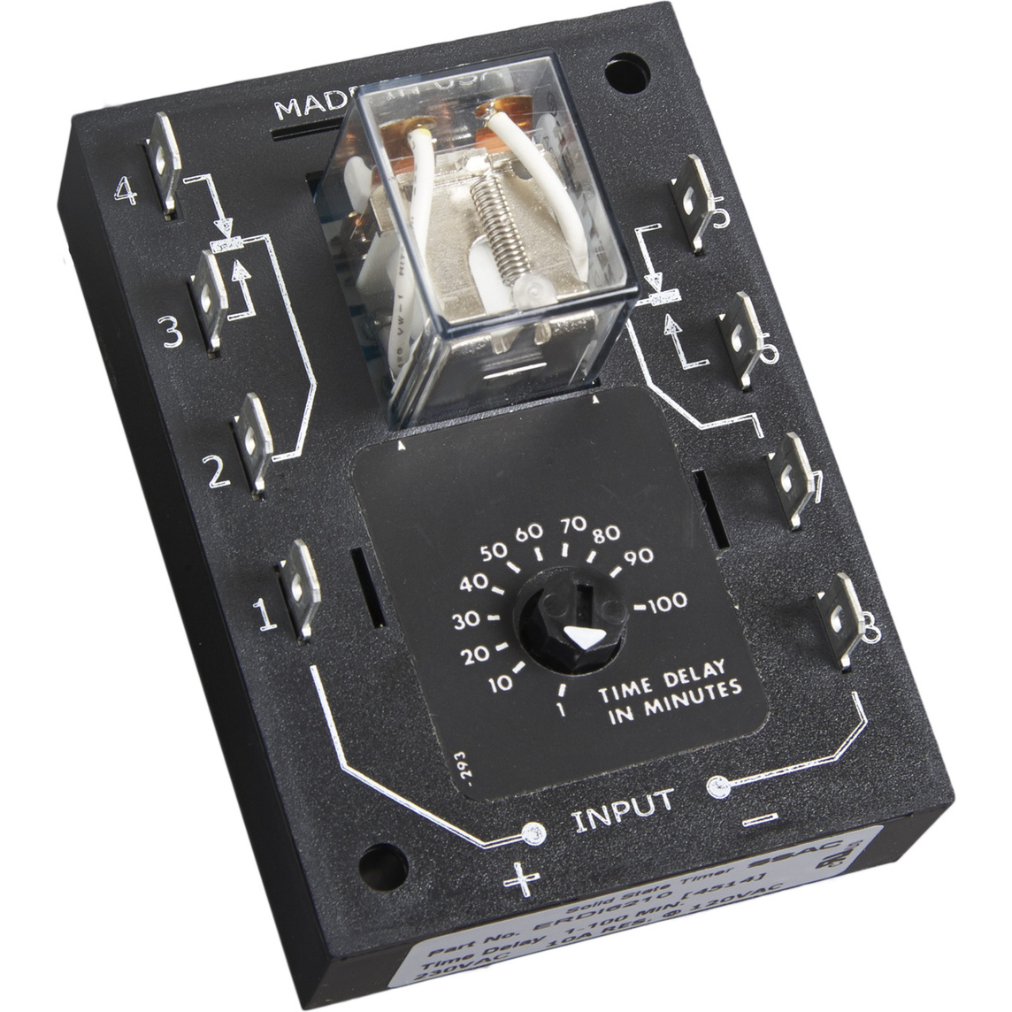 Littelfuse-ERDI436 Zeitrelais Time Delay Relay 120VAC 10A DPDT(63.5x43.2x88.9)mm SMD