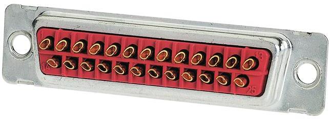 HARTING-09674504715 Steckverbinder, D-Sub Conn D-Sub F 50 POS Solder Cup ST Panel Mount 50 Terminal 1 Port