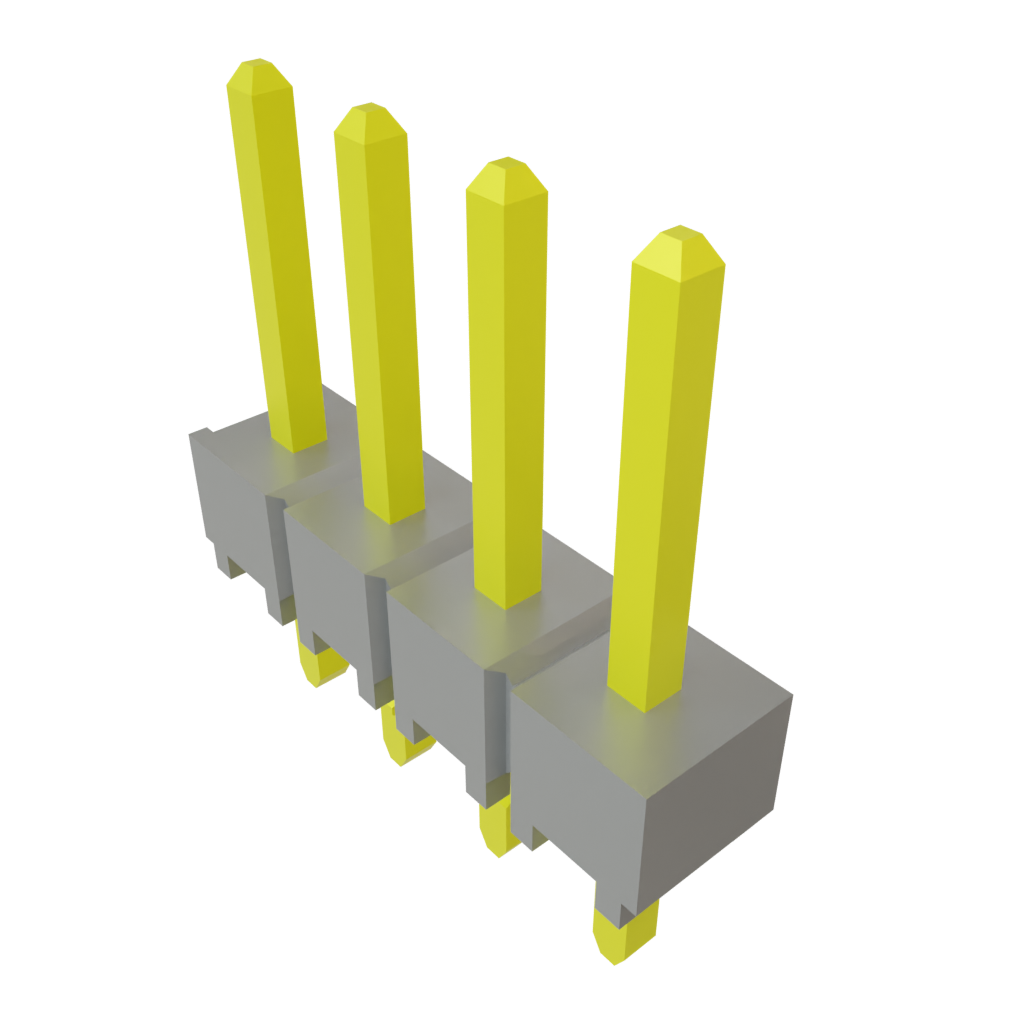 Samtec-TSW-104-07-L-S-LL Steckverbinderleisten und Leiterplattenbuchsen Conn Unshrouded Header HDR 4 POS 2.54mm Solder ST Top Entry Thru-Hole Bulk