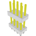 Conn Board Stacker HDR 8 POS 2.54mm Solder ST Top Entry Thru-Hole Bulk