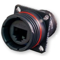 Glenair-233-301ZR07-195HN3 Connector Telephone and Telecom Conn RJ-45 RCP 8 POS ST Jam Nut 8 Terminal 1 Port Cat 5e