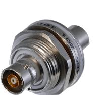 Cinch Connectivity Solutions-BJ154AC-201 Conector RF TRS Bulkhead Jack, Insulated, Full Crimp, Straight, Rear Mount, 3-lug for M17/176-00002 cable