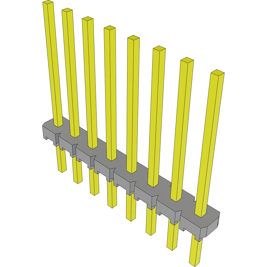 Samtec-MTLW-108-09-L-S-500 Embases de raccordement et réceptacles PCB Conn Unshrouded Header HDR 8 POS 2.54mm Solder ST Top Entry Thru-Hole Bulk