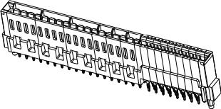 Amphenol Communications Solutions-10121506-160012ALF Estremità scheda connettore HPCE STD VT Receptacle 16P12S