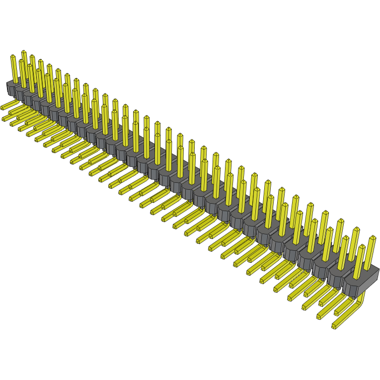 Samtec-TSW-131-08-T-D-RA Connector Headers and PCB Receptacles Conn Unshrouded Header HDR 62 POS 2.54mm Solder RA Side Entry Thru-Hole Bulk