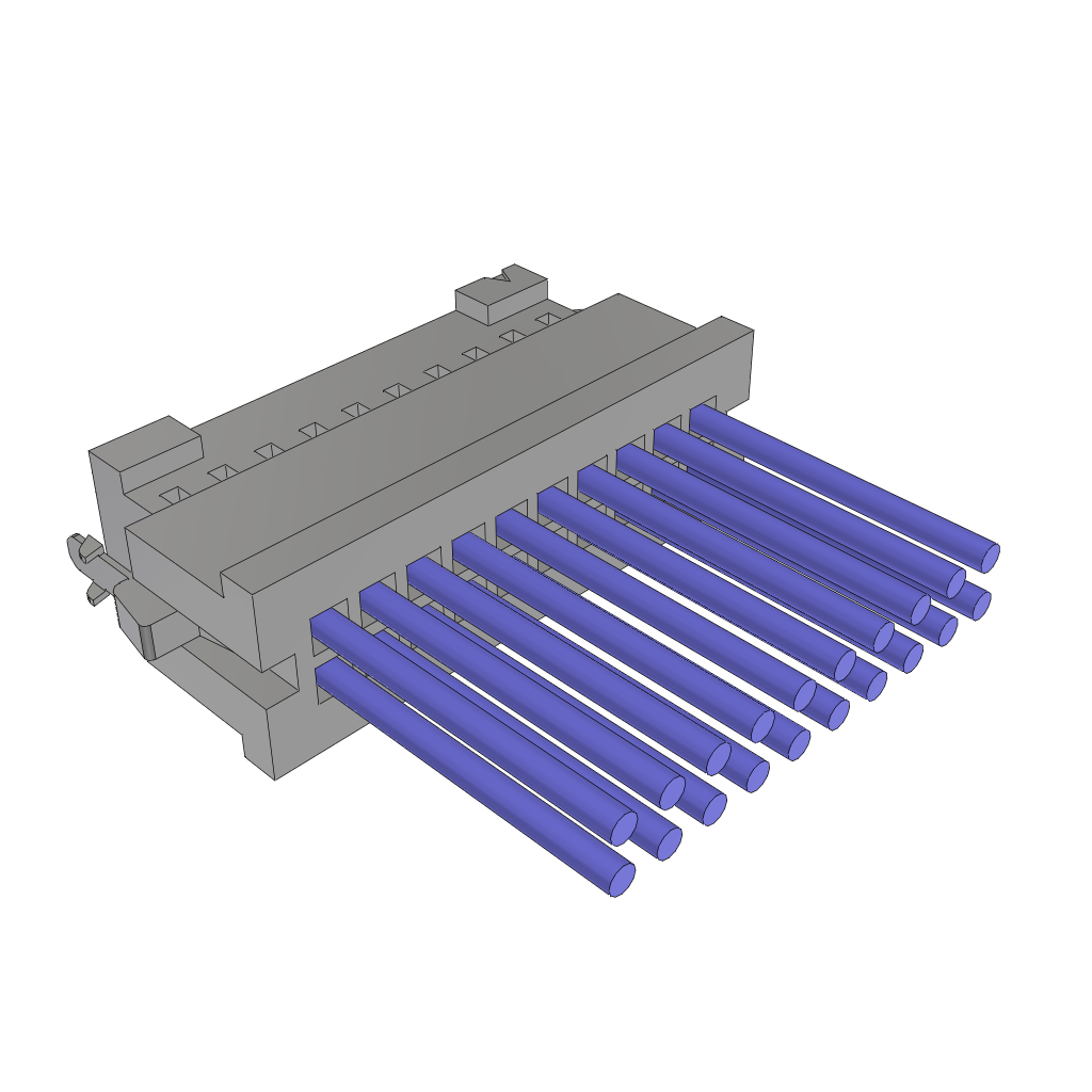 Samtec-S2SDT-10-24-L-10.00-SR Montajes de cables, otros Cable Assembly Discrete Wire 0.254m 24AWG Socket Strip 20 POS SKT Crimp TIGER EYE™ Layer