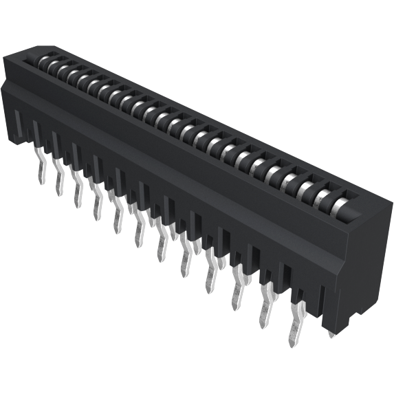 Amphenol Communications Solutions-HLW24S-2C7LF Conector FFC-FPC 1.00mm Flex Connectors, HLW-S series, 24 Position, Top Entry Non-ZIF Connector, 1mm (0.039inch) Pitch, Kinked Terminal