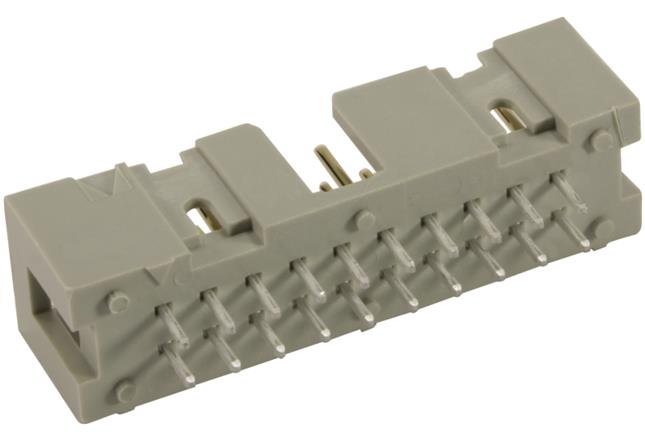 HARTING-09185065322 Steckverbinderleisten und Leiterplattenbuchsen Conn Shrouded Header (4 Sides) HDR 6 POS 2.54mm Solder ST Top Entry Thru-Hole Standard