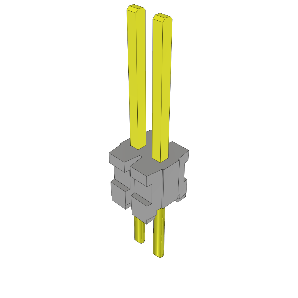 Samtec-TMS-102-01-G-S Steckverbinderleisten und Leiterplattenbuchsen Conn Unshrouded Header HDR 2 POS 1.27mm Solder ST Top Entry Thru-Hole Bulk