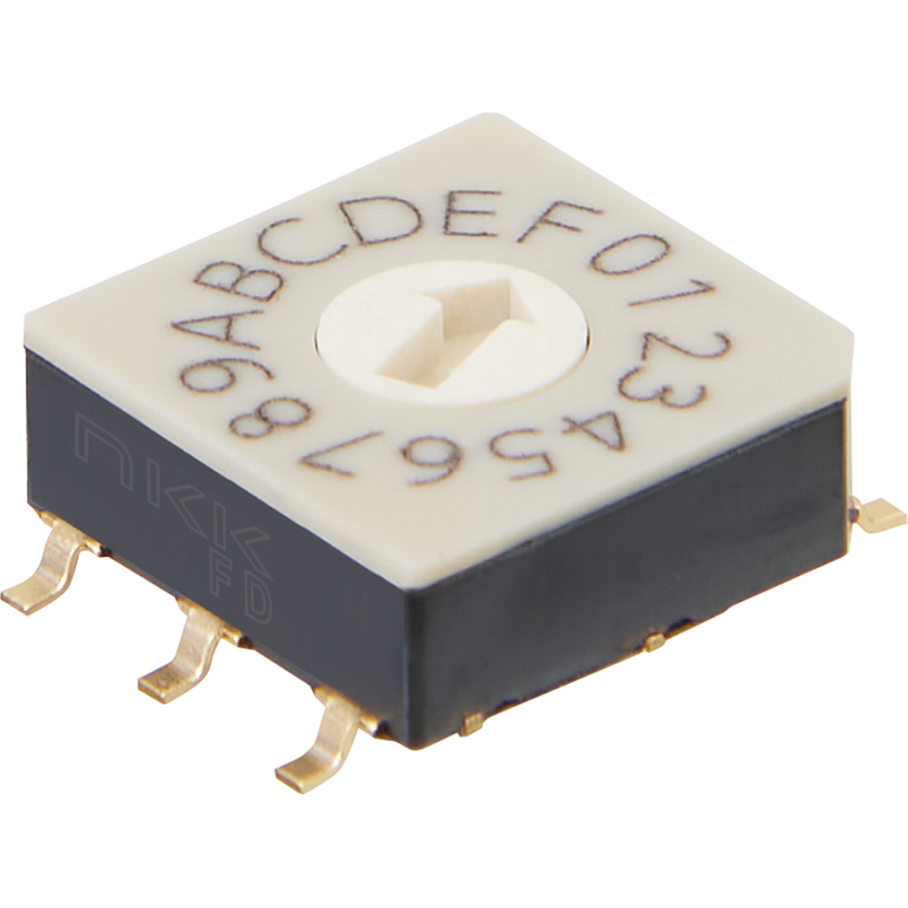 NKK Switches-FD02FC16P-S Switch DIP Switch DIP N.O./N.C. SP16T 16 Flush Screwdriver 20VAC 20VDC 0.4VA Gull Wing 10000Cycles 2.54mm SMD