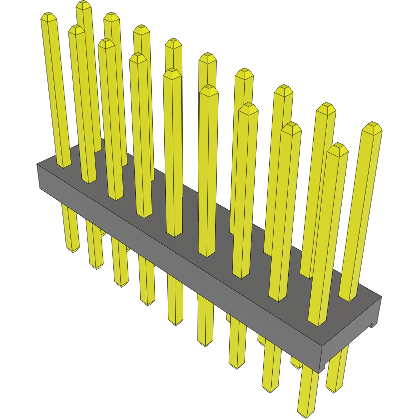 Samtec-MTMM-109-09-G-D-315 Steckverbinderleisten und Leiterplattenbuchsen Conn Unshrouded Header HDR 18 POS 2mm Solder ST Top Entry Thru-Hole Bulk