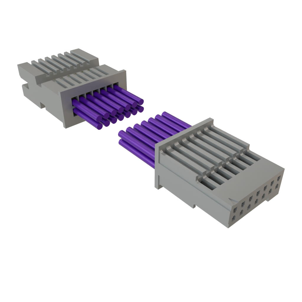 Samtec-TFSD-07-28-H-10.00-T-NDS Andere Kabelbaugruppen Cable Assembly Discrete Wire 0.254m 28AWG Terminal Strip to Socket Strip 14 to 14 POS HDR-SKT Crimp-Crimp Layer