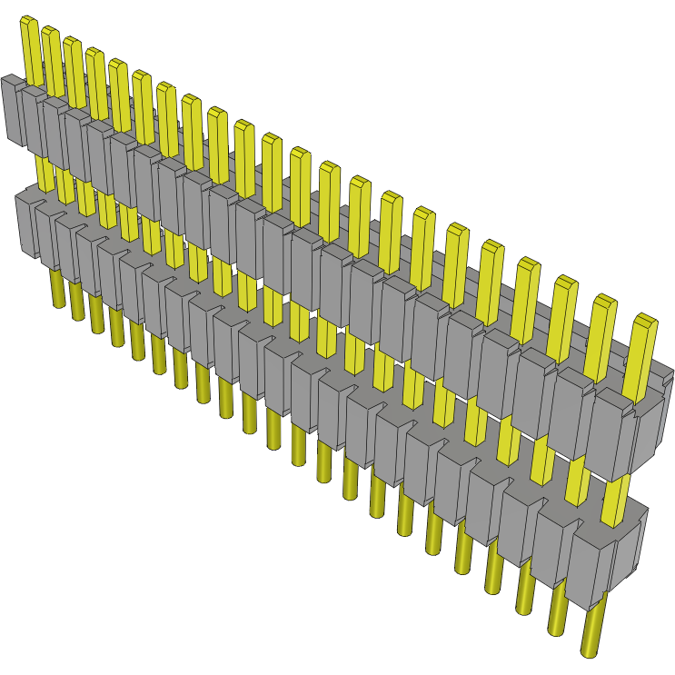 Samtec-DWM-22-53-G-S-300 Connector Headers and PCB Receptacles Conn Board Stacker HDR 22 POS 1.27mm Solder ST Thru-Hole Tube
