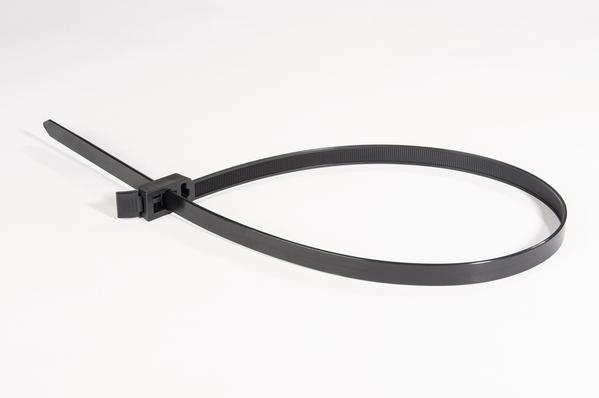 HellermannTyton-115-00030 Kabelbinder Cable Ties, Releasable Polyamide 6/6 Black 210mm 888N