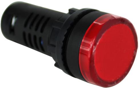 Visual Communications-PCL2212V100B Panel Mount Indicators Panel Mount Indicator 22mm LED 12V Screw Block Flat Red