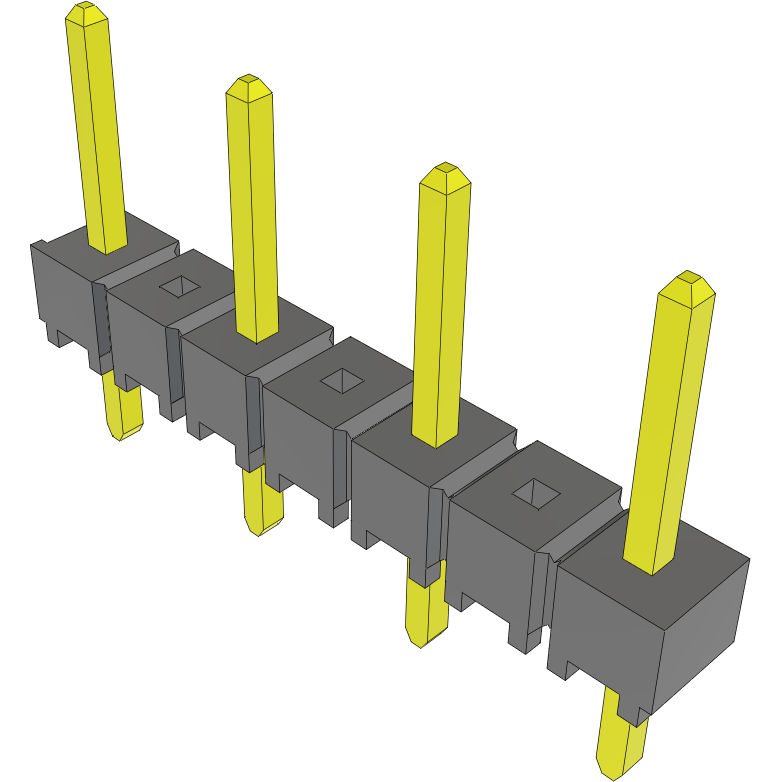 Samtec-TSW-204-23-T-S Piastre connettori e prese PCB Conn Unshrouded Header HDR 4 POS 5.08mm Solder ST Top Entry Thru-Hole Bulk