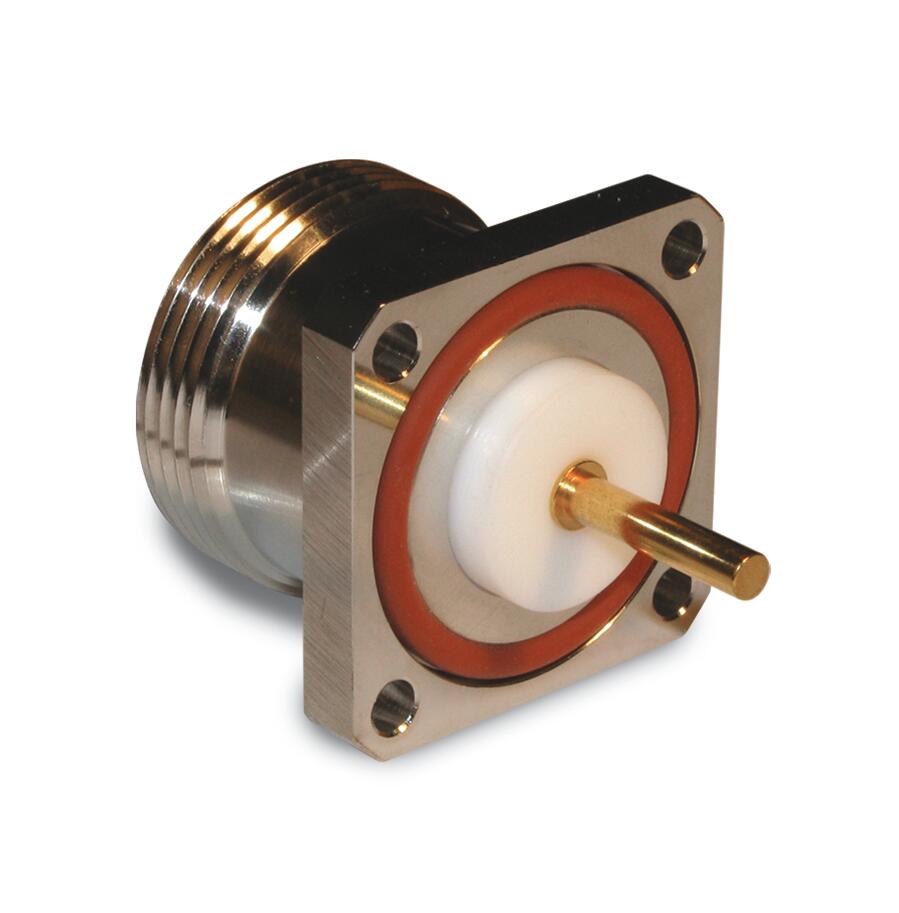 Amphenol RF-272190 Raccordement FR Conn 7/16 0Hz to 7.5GHz 50Ohm Solder ST Flange Mount F Gold
