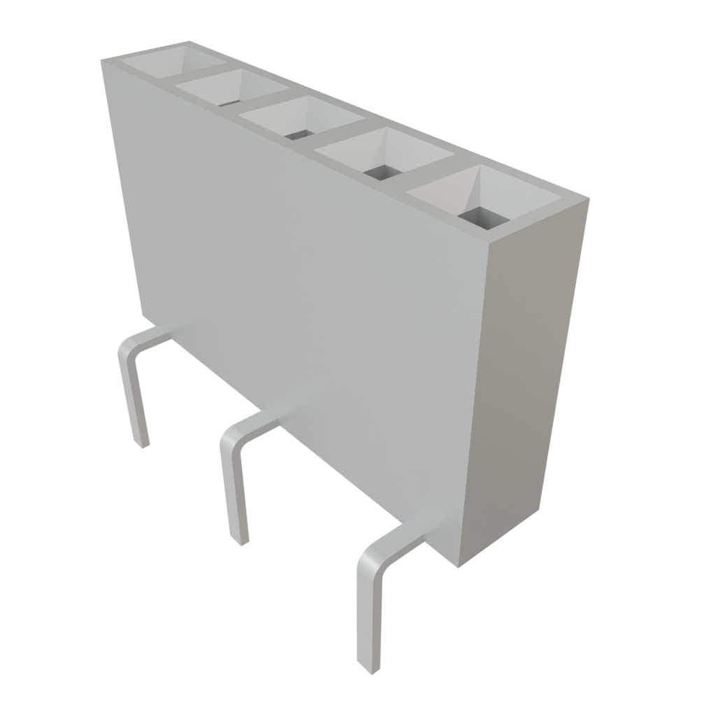 Samtec-BCS-105-L-S-PE Steckverbinderleisten und Leiterplattenbuchsen Conn Socket Strip SKT 5 POS 2.54mm Solder ST Top Entry Thru-Hole TIGER CLAW™ Tube