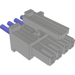 Samtec-MMSST-04-20-L-04.00-S-K Cable Assembly AC Power Cable Assembly 0.101m Power 4 POS SKT Crimp 20AWG
