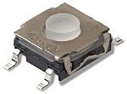 C&K-KSC241JSPDELTALFS Switch Tactile Switch Tactile OFF Mom SPST Round Button J-Lead 0.05A 32VDC 1VA 300000Cycles 2N SMD
