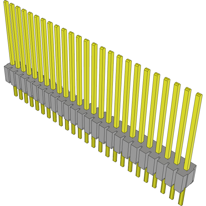 Samtec-HTMS-125-55-G-S Embases de raccordement et réceptacles PCB Conn Unshrouded Header HDR 25 POS 1.27mm Solder ST Top Entry Thru-Hole Tube