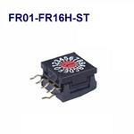 NKK Switches-FR01-FR16H-ST DIP Switch Switch DIP N.O./N.C. SP16T 16 Flush Screwdriver 0.1A 5VDC PC Pins 625Cycles Thru-Hole Stick Tube
