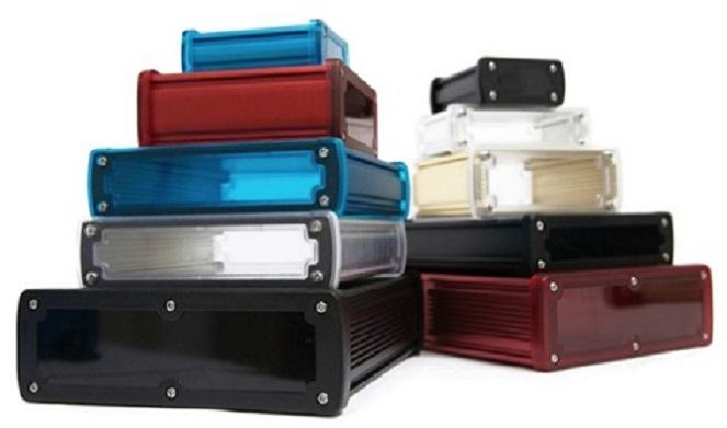 Bud Industries-EXN-23356-RDP Scatole, contenitori e rack Red Aluminum Extruded Enclosure