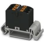 Conn Distribution Terminal Block 6 POS Spring Clamp T DIN Rail 24A