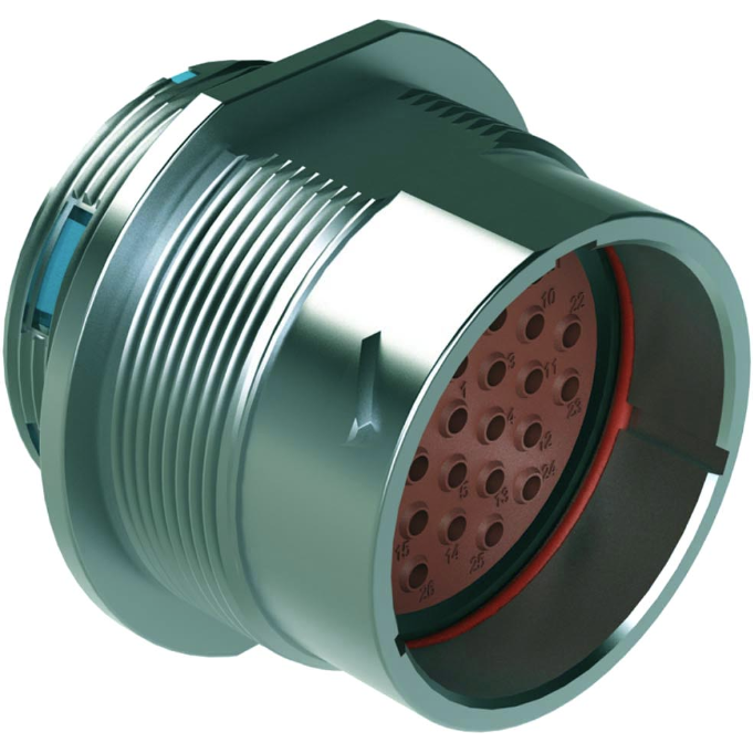 Amphenol-AHDM04-24-31PR Conector circular Conn Circular PIN 31 POS Crimp ST Panel Mount 31 Terminal 1 Port Box