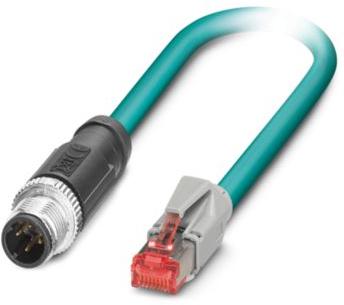 PHOENIX CONTACT-1407360 Andere Kabelbaugruppen Cable Assembly Cat 5 1m 26AWG M12 Circular to RJ-45 4 to 8 POS M-M