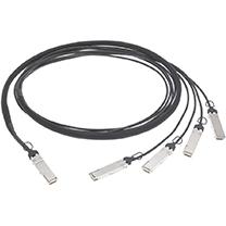 Molex-0747641101 Assemblage de câble autre Cable Assembly Twinax 1m 30AWG QSFP+ to 4(SFP+) 38 to 20 POS M-M Crimp-Crimp QSFP Plus/QSFP+/SFP Plus/SFP+ Bag