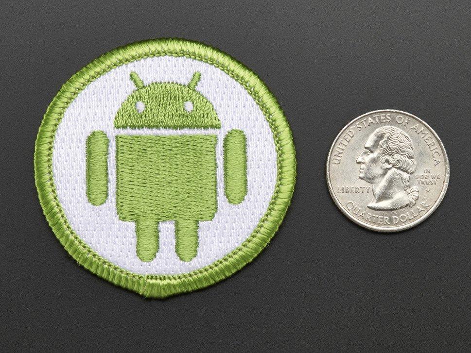 Adafruit Industries-551 Etiquetas de identificación Android - Skill badge, iron-on patch