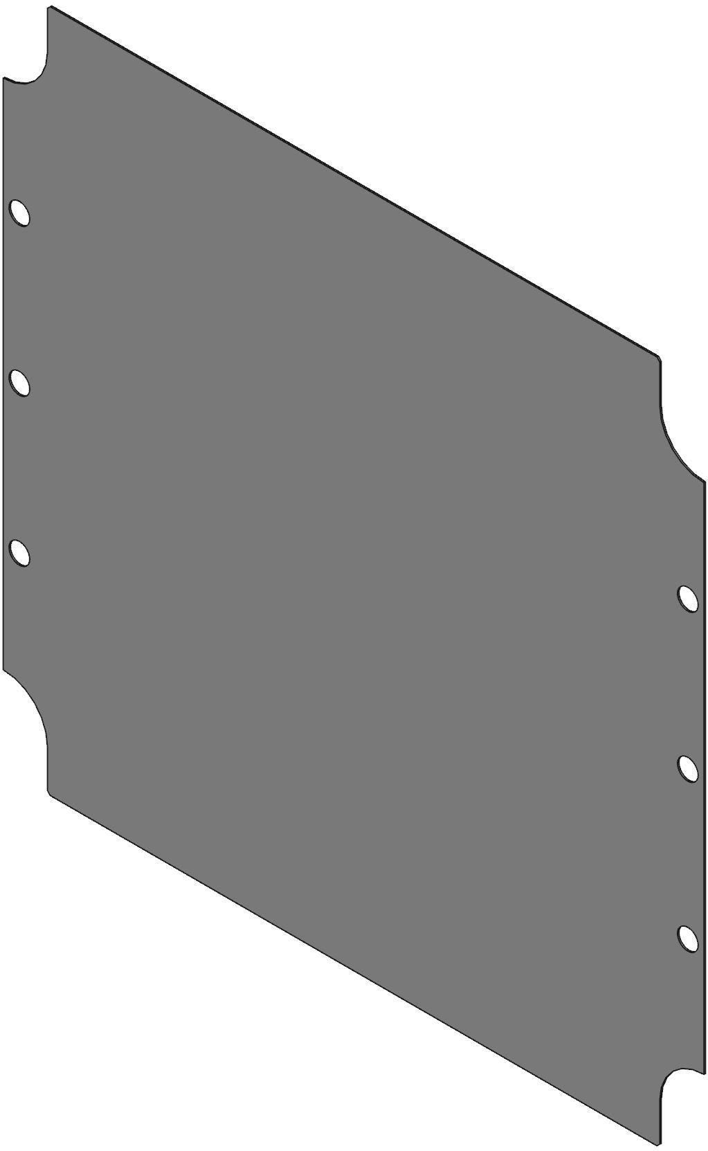 Hammond Manufacturing-1590ZGRP234PL null Inner Mounting Panel, Steel, Galvanized, 9.37 In Length, 9.13 In Width, 0.02 In Height