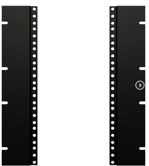 Hammond Manufacturing-PBAS23003BK2 null 24 To 19 Inch Rack Rail Reducer Steel Panel, Black