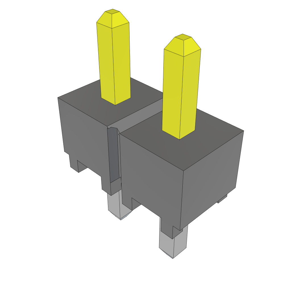 Samtec-HTSW-102-06-L-S Steckverbinderleisten und Leiterplattenbuchsen Conn Unshrouded Header HDR 2 POS 2.54mm Solder ST Top Entry Thru-Hole Bulk