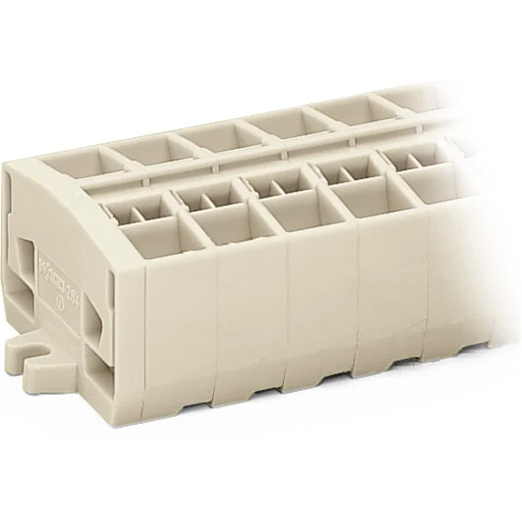 WAGO-264-236 Bloques terminales del conector 4-Conductor Ex e II terminal strip, with fixing flanges, for screw or similar mounting types, Fixing hole 3.2 mm Dia, suitable for Ex e II applications, 6-pole