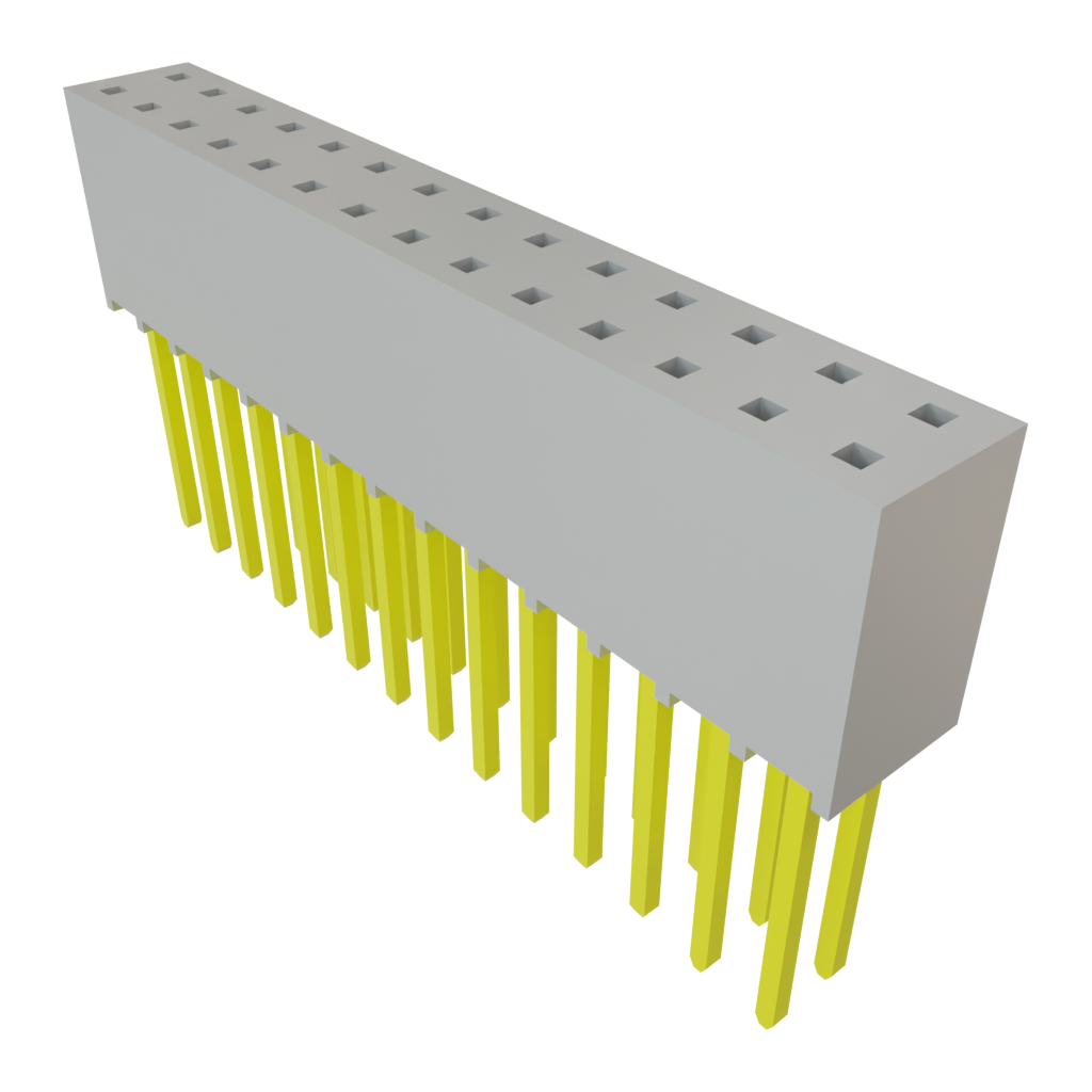 Samtec-SSQ-114-03-G-D Cabezales del conector y receptáculos PCB Conn Socket Strip SKT 28 POS 2.54mm Solder ST Top Entry Thru-Hole Bulk