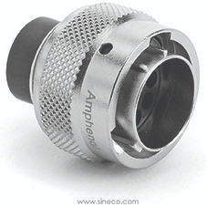 Amphenol-RT061412PNH03 Connector Circular Plug Male with Silicone Seal 12 Contacts 16AWG 13A/300V Shell Size 14