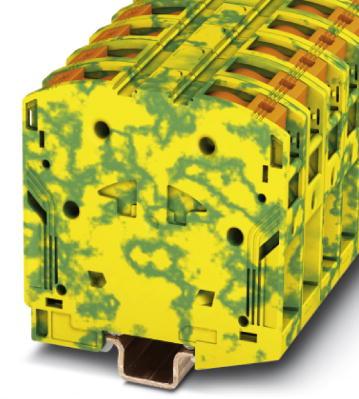 PHOENIX CONTACT-3260052 Blocs de raccordement de terminaux Conn Ground Modular Terminal Block 2 POS Push-In Spring T DIN Rail