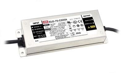 Mean Well Enterprises-ELG-75-C1050B Alimentatori LED AC/DC LED Power Supply 74.55W Single 6-Pin