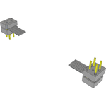 Cable Assembly 0.076m 28AWG 1.27mm 4 to 4 POS IDC Connector to IDC Connector M-M Clamshell