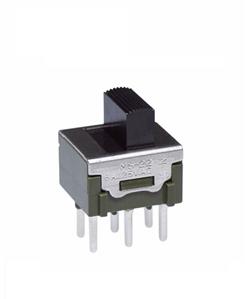 NKK Switches-MS22BNW03-RO Switch Slide Switch Slide ON None ON DPDT Top Slide 6A 250VAC 100000Cycles PC Pins Thru-Hole