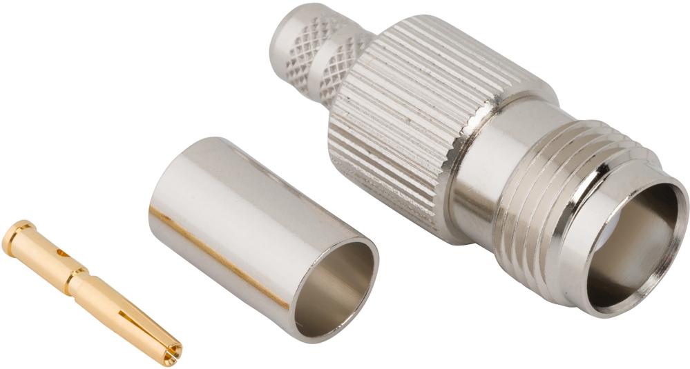 Amphenol RF-031-2375-RFX RF-Steckverbinder Conn TNC 0Hz to 11GHz 50Ohm Crimp ST Cable Mount F Gold
