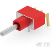 TE Connectivity-AE101SD1AB04 Switch Toggle Switch Toggle ON None ON SPDT Long Bat Lever PC Pins 20VAC 20VDC 0.4VA PC Mount with Bracket Bulk