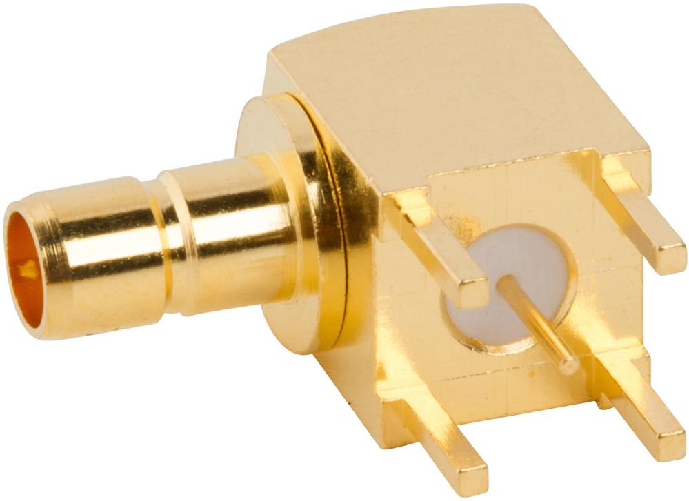 Amphenol RF-142146-75 Connector RF Conn Mini-SMB 0Hz to 4GHz 75Ohm Solder RA Thru-Hole RCP Gold