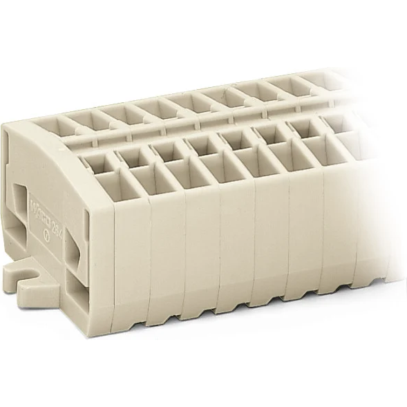 WAGO-264-188 Steckverbinder, Klemmenblöcke 2-Conductor Ex e II terminal strip, with snap-in mounting feet, for plate thickness 0.6 - 1.2 mm